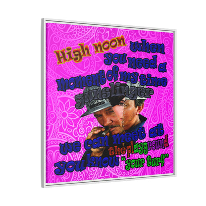 high noon - framed canvas art (pink swirl)