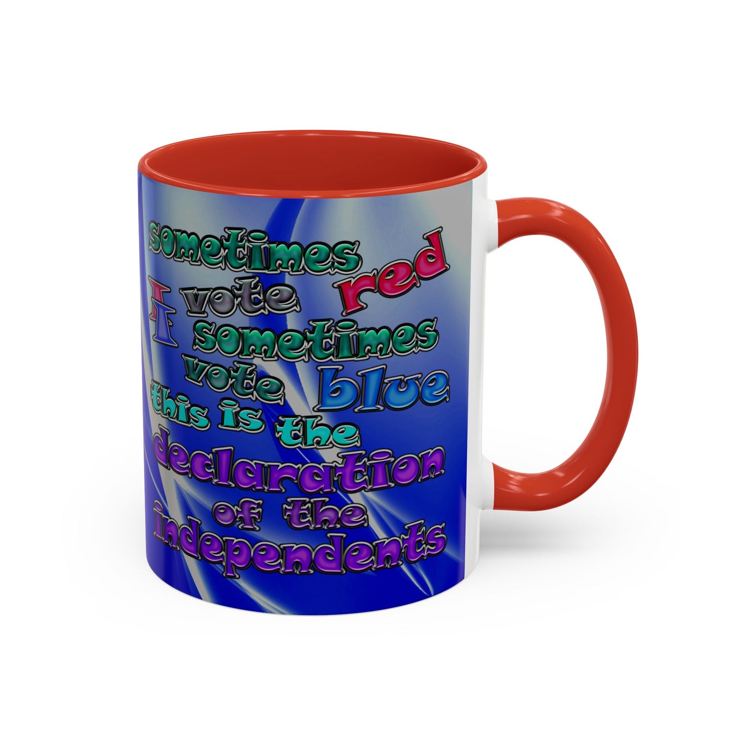 declaration of the independents - Accent Mug (blue-white wave)