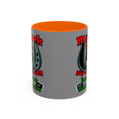 my luck - Accent Mug (grey)