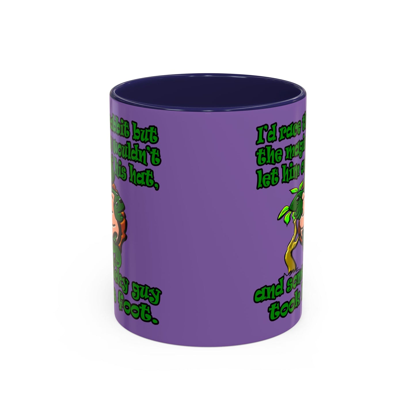 turtle race - Accent Mug (light purple)