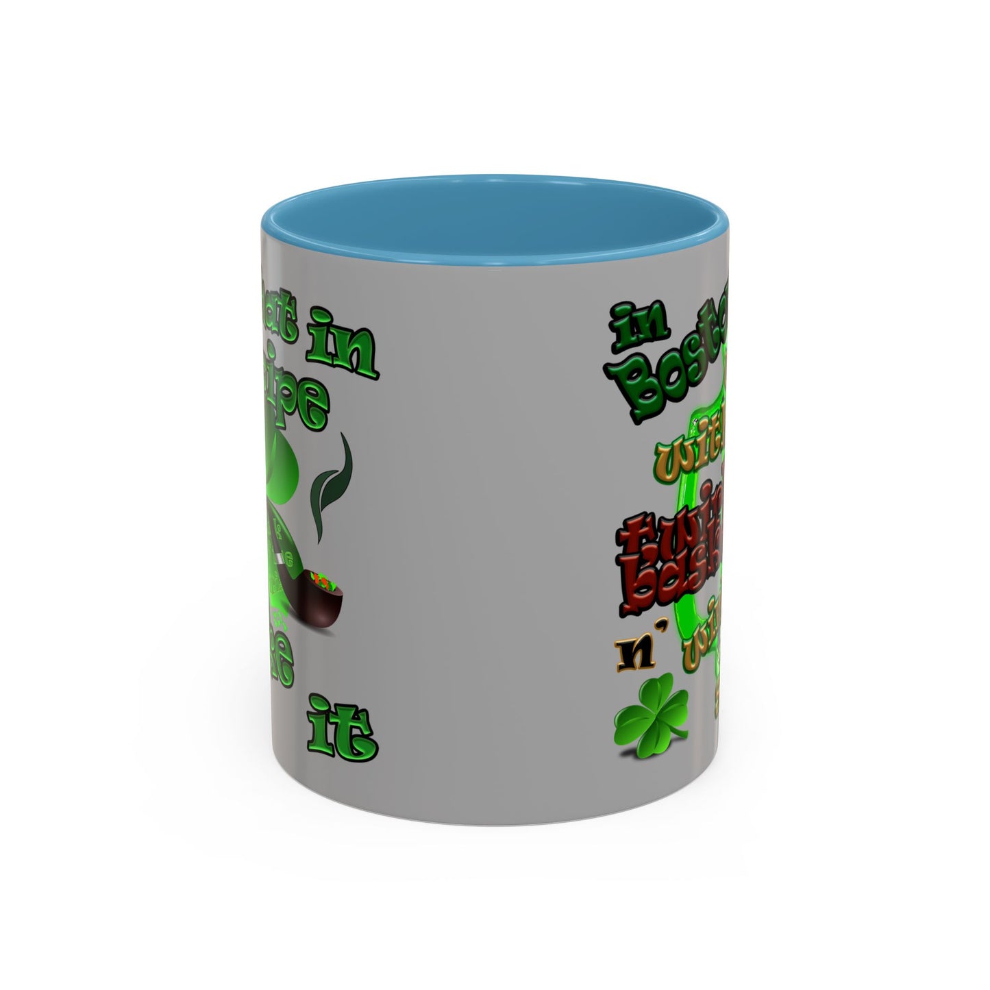 celtics logo - Accent Mug (light grey)