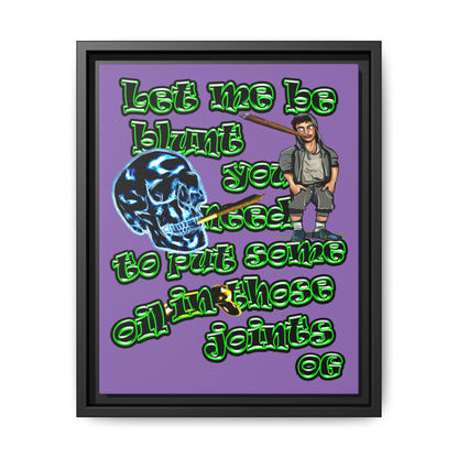 og - framed canvas art (light purple)