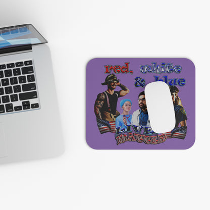 rw&b lives matter - Mouse Pad (Rectangle) (light purple)