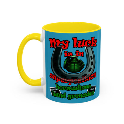 my luck - Accent Mug (turquoise)