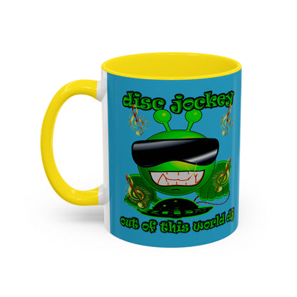 disc jockey - Accent Mug (turquoise)