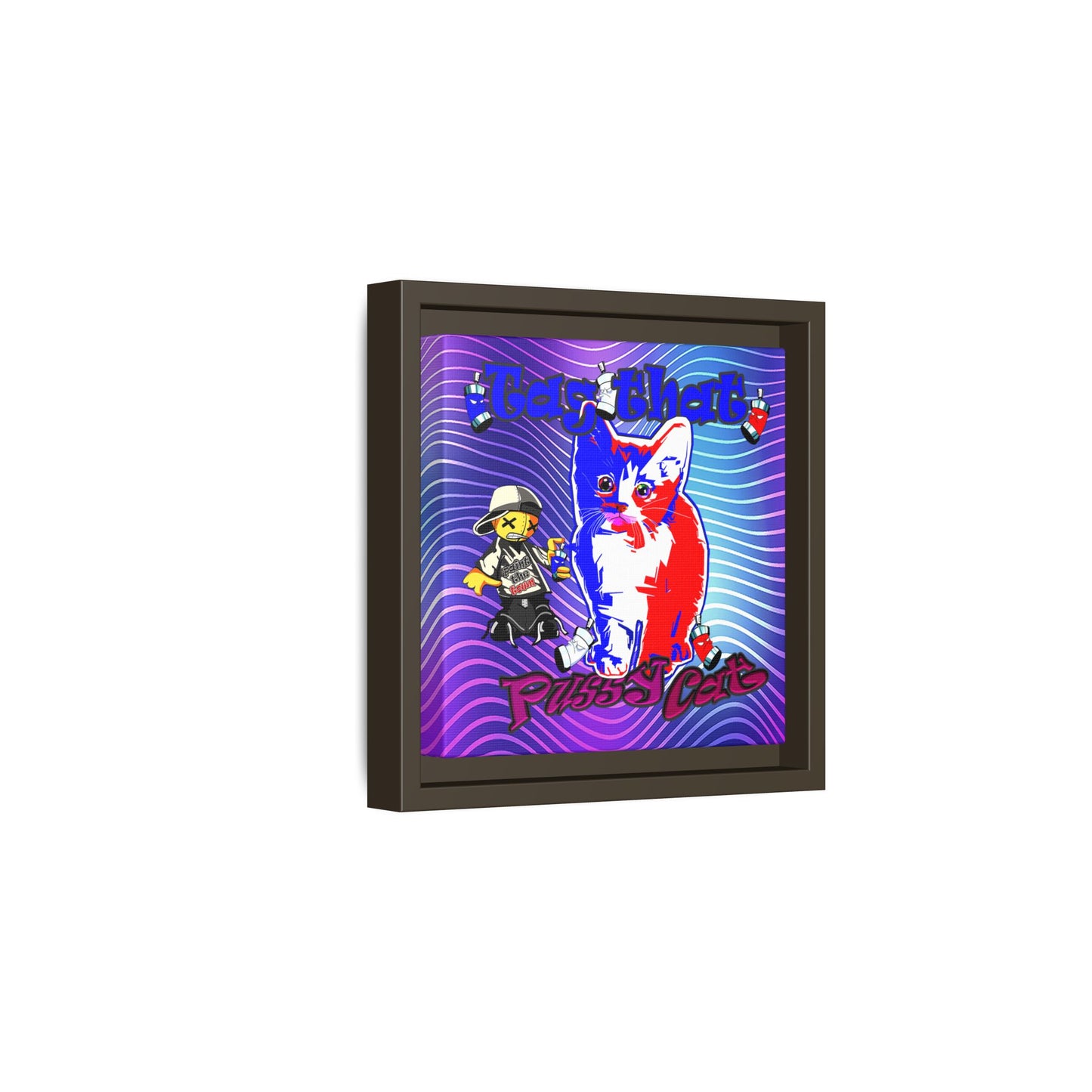 tag that - framed canvas art (purple wave)