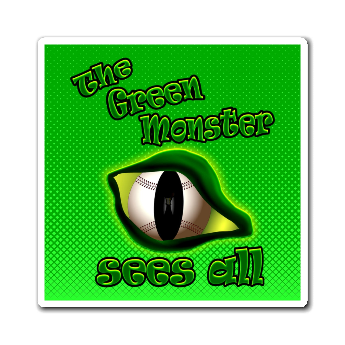 green monster - Magnets - (logo green)