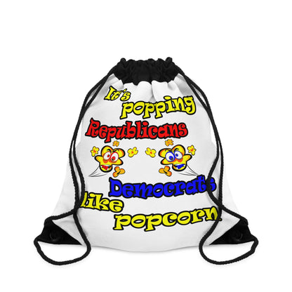 popping like popcorn - Drawstring Bag (white)
