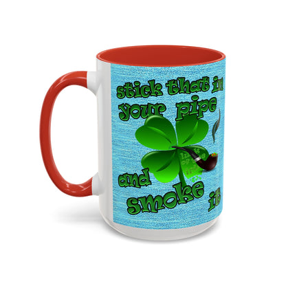 celtics logo - Accent Mug (faded blue)