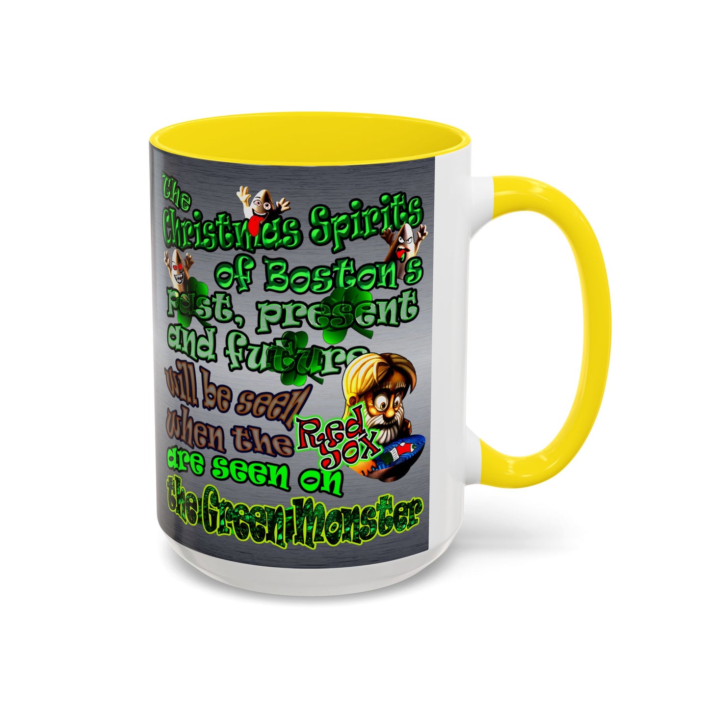 christmas spirits of boston - Accent Mug (brushed nickel)