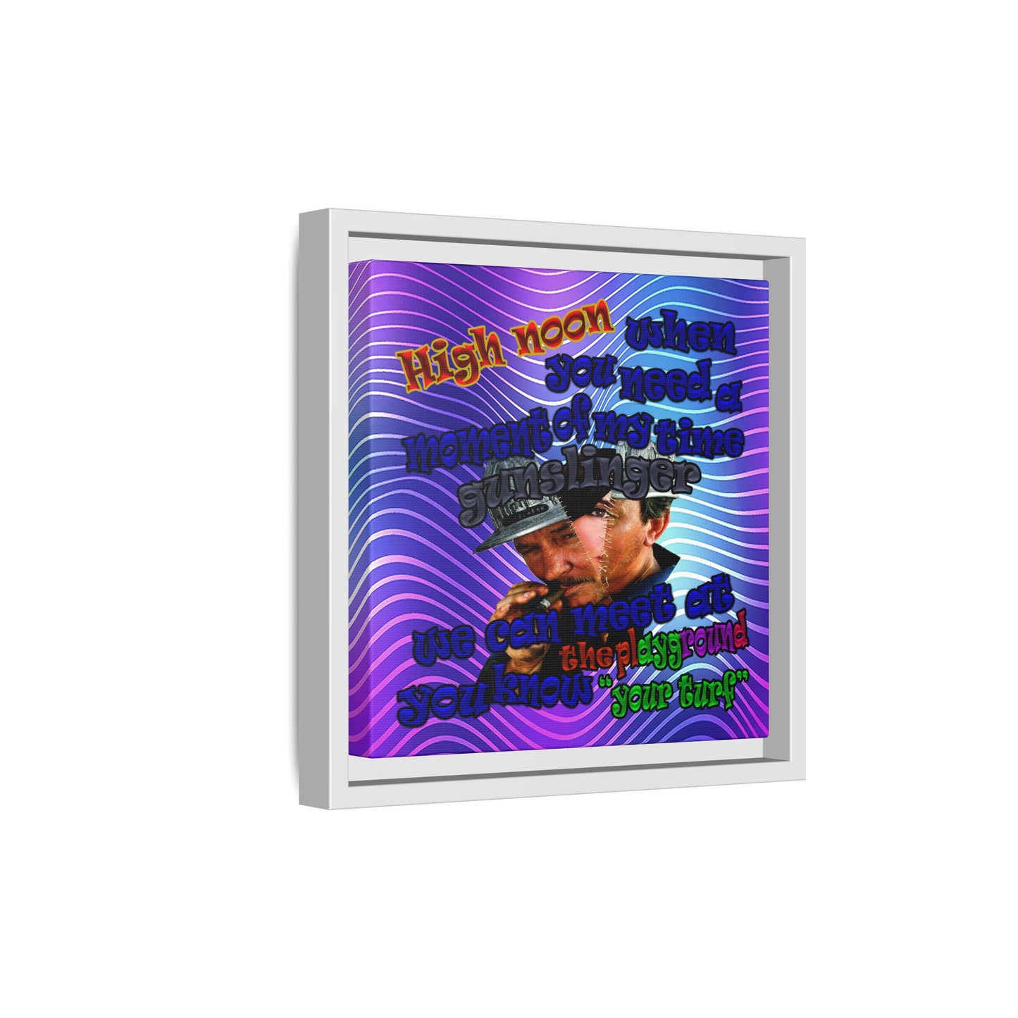high noon - framed canvas art (purple wave)