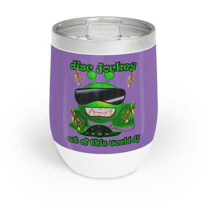 disc jockey - Chill Wine Tumbler (light purple)