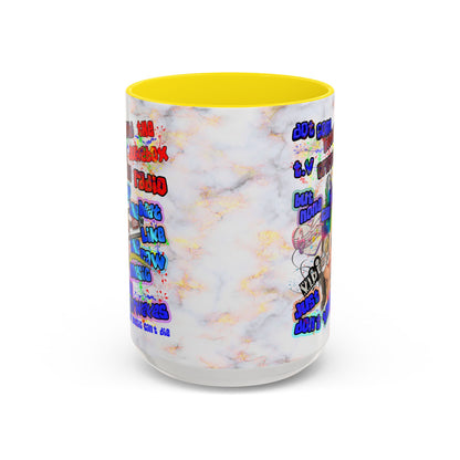 drop the beat - Accent Mug (white marble)