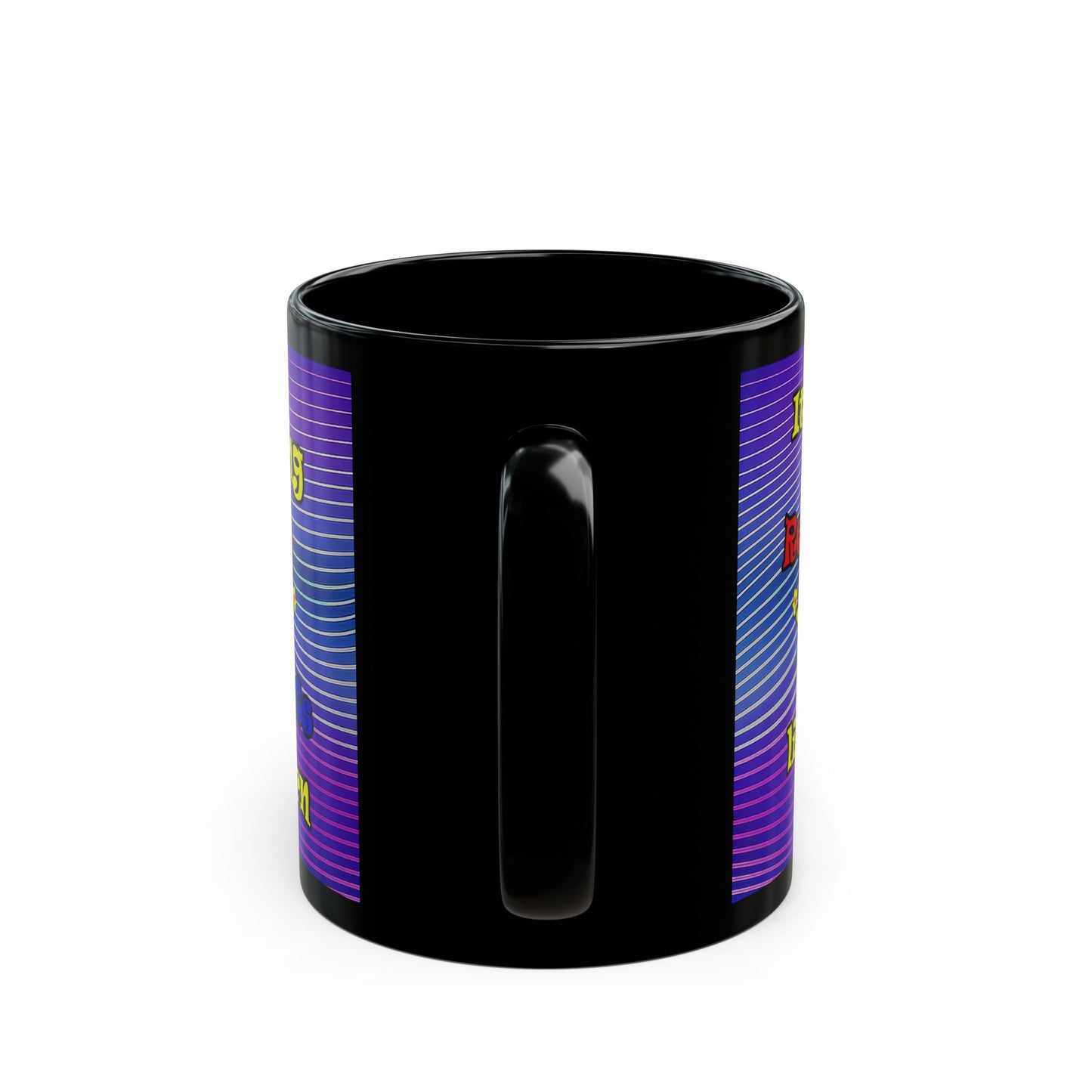 popping like popcorn - Black Mug (purple wave)