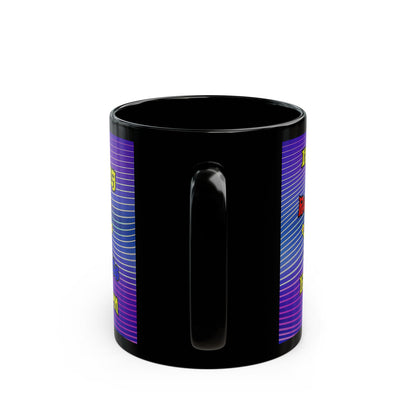 popping like popcorn - Black Mug (purple wave)