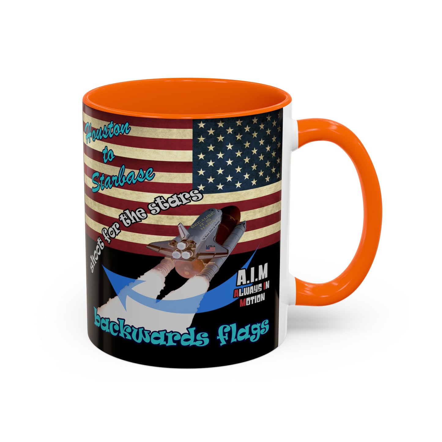 shoot for the stars - Accent Mug (black)