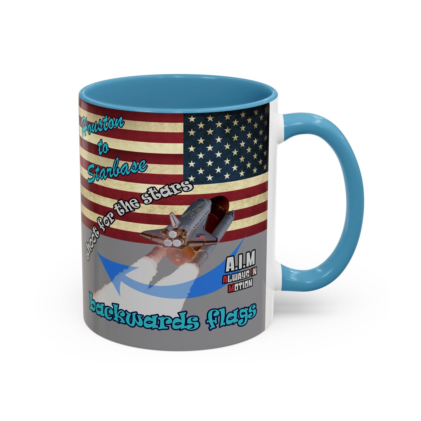 shoot for the stars - Accent Mug (grey)