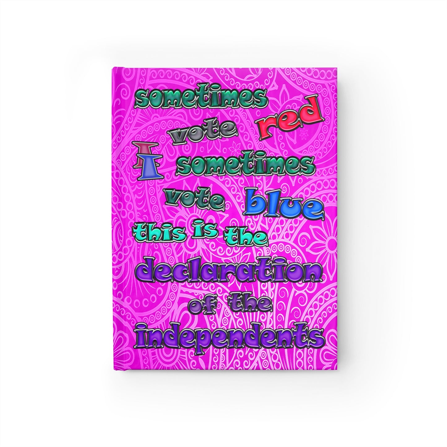declaration of the independents - journal-blank (pink swirl)