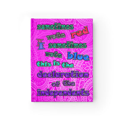 declaration of the independents - journal-blank (pink swirl)