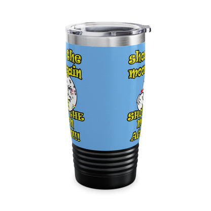 shoot the moon again - Ringneck Tumbler, 20oz (light blue)
