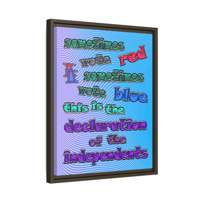 declaration of the independents - framed canvas art (light blue-purple wave)