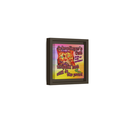 schrodinger's cat - framed canvas art (color blur)