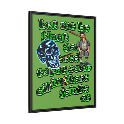 og - framed canvas art (green)