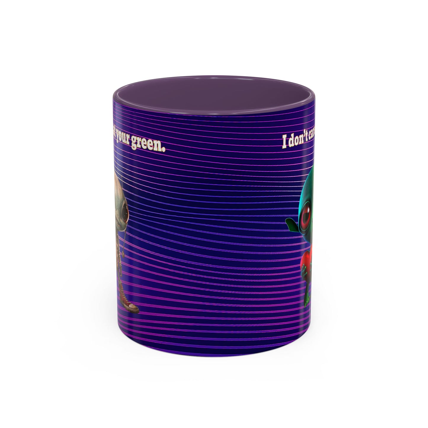 I don't care that your grey - Accent Mug (purple wave)