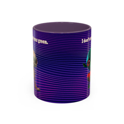 I don't care that your grey - Accent Mug (purple wave)