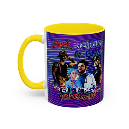 rw&b lives matter - Accent Mug (purple wave)