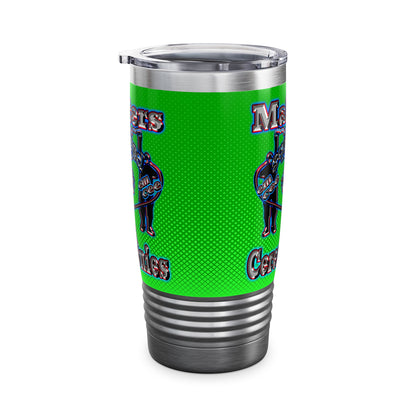 em cee squared - Ringneck Tumbler, 20oz (logo green)