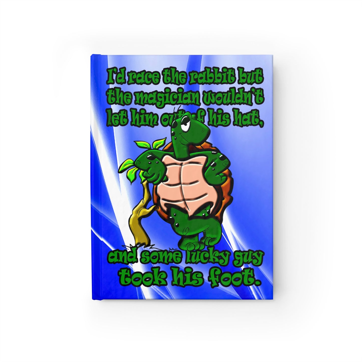 turtle race - journal-lined (blue-white wave)