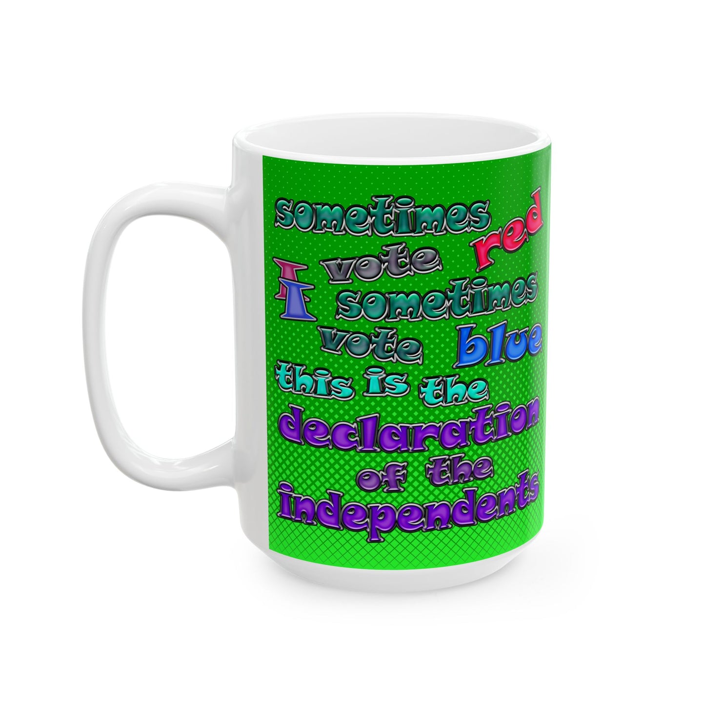 declaration of the independents - White Mug (logo green)