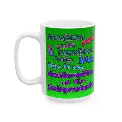 declaration of the independents - White Mug (logo green)
