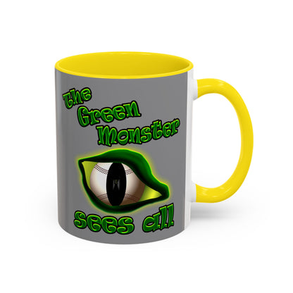 green monster - Accent Mug (grey)