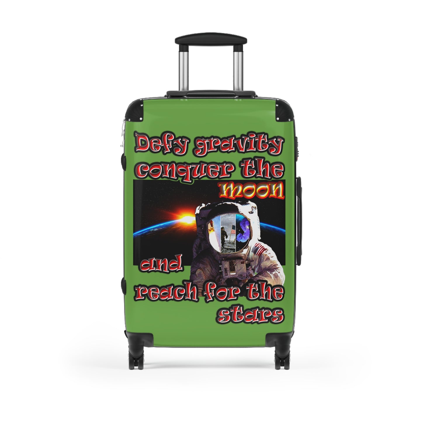 defy conquer reach - Suitcase (green)