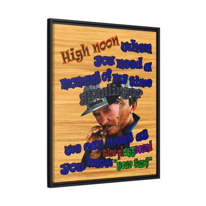 high noon - framed canvas art (butterscotch wood finish)