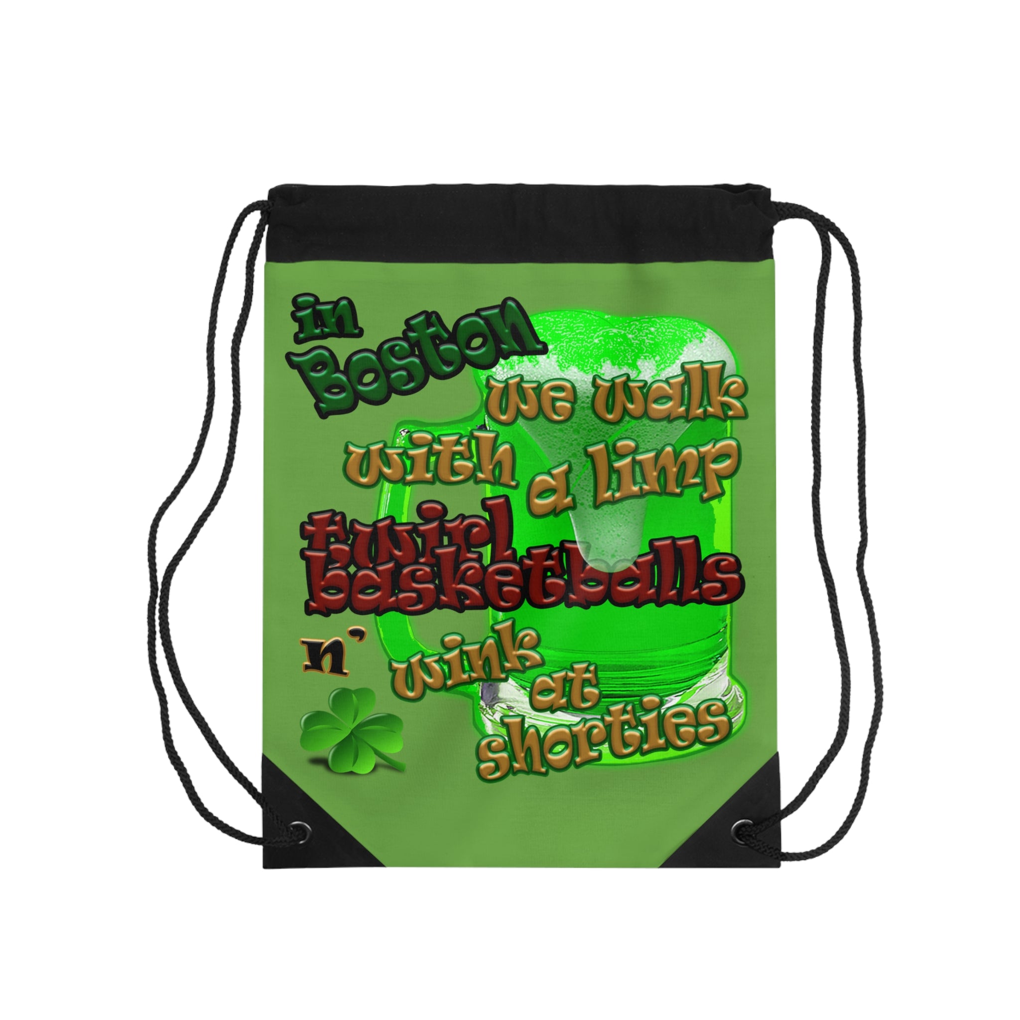celtics logo - Drawstring Bag (green)