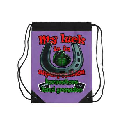 my luck - Drawstring Bag (light purple)