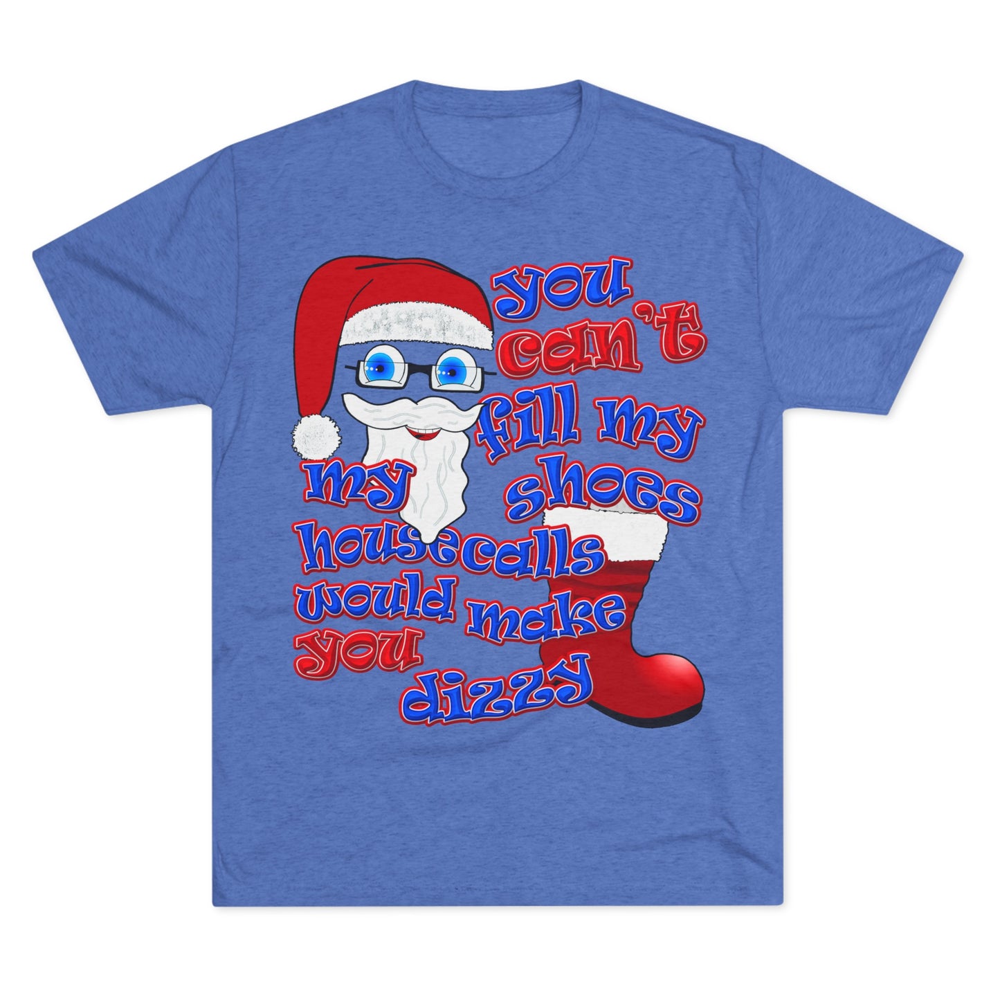 santa's shoes - Unisex Tri-Blend Crew Tee