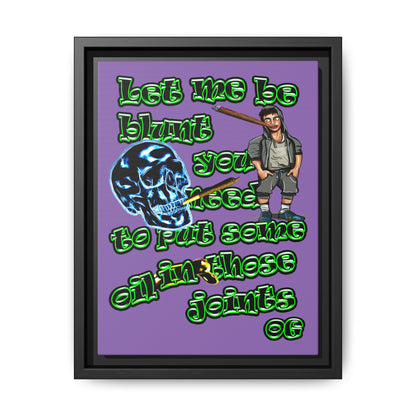 og - framed canvas art (light purple)