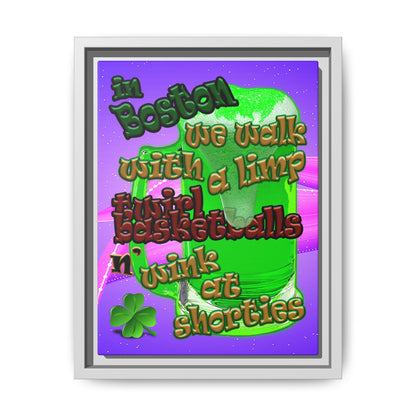 celtics logo - framed canvas art (purple-pink wave)