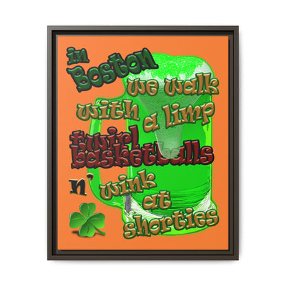 celtics logo - framed canvas art (crusta)