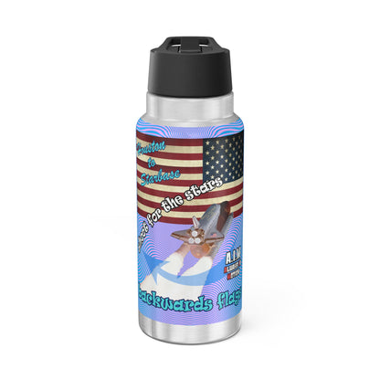 shoot for the stars - Gator Tumbler, 32oz (light blue-purple wave)