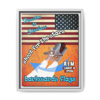 shoot for the stars - framed canvas art (burnt orange)