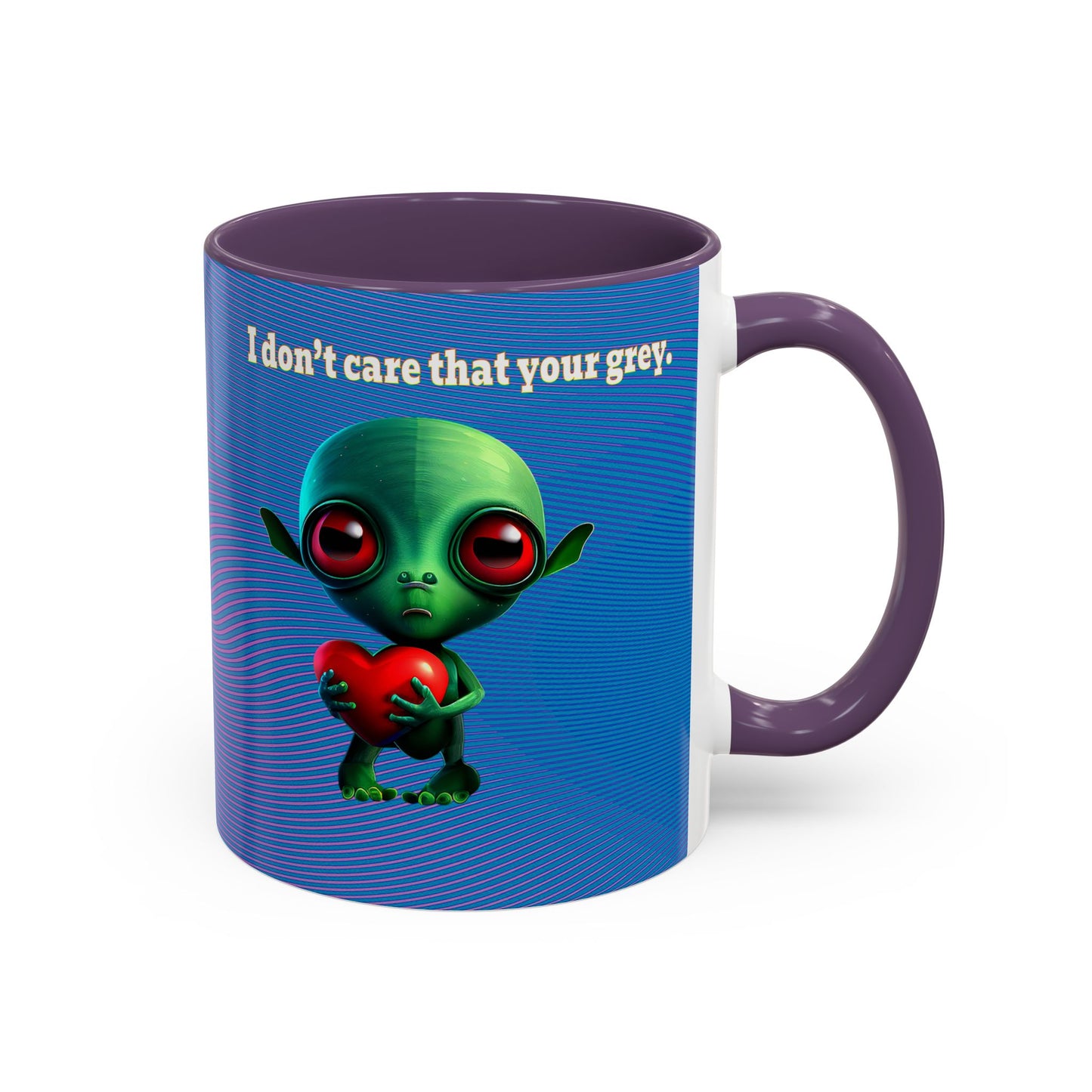 I don't care that your grey - Accent Mug (light blue-purple wave)