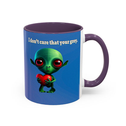 I don't care that your grey - Accent Mug (light blue-purple wave)
