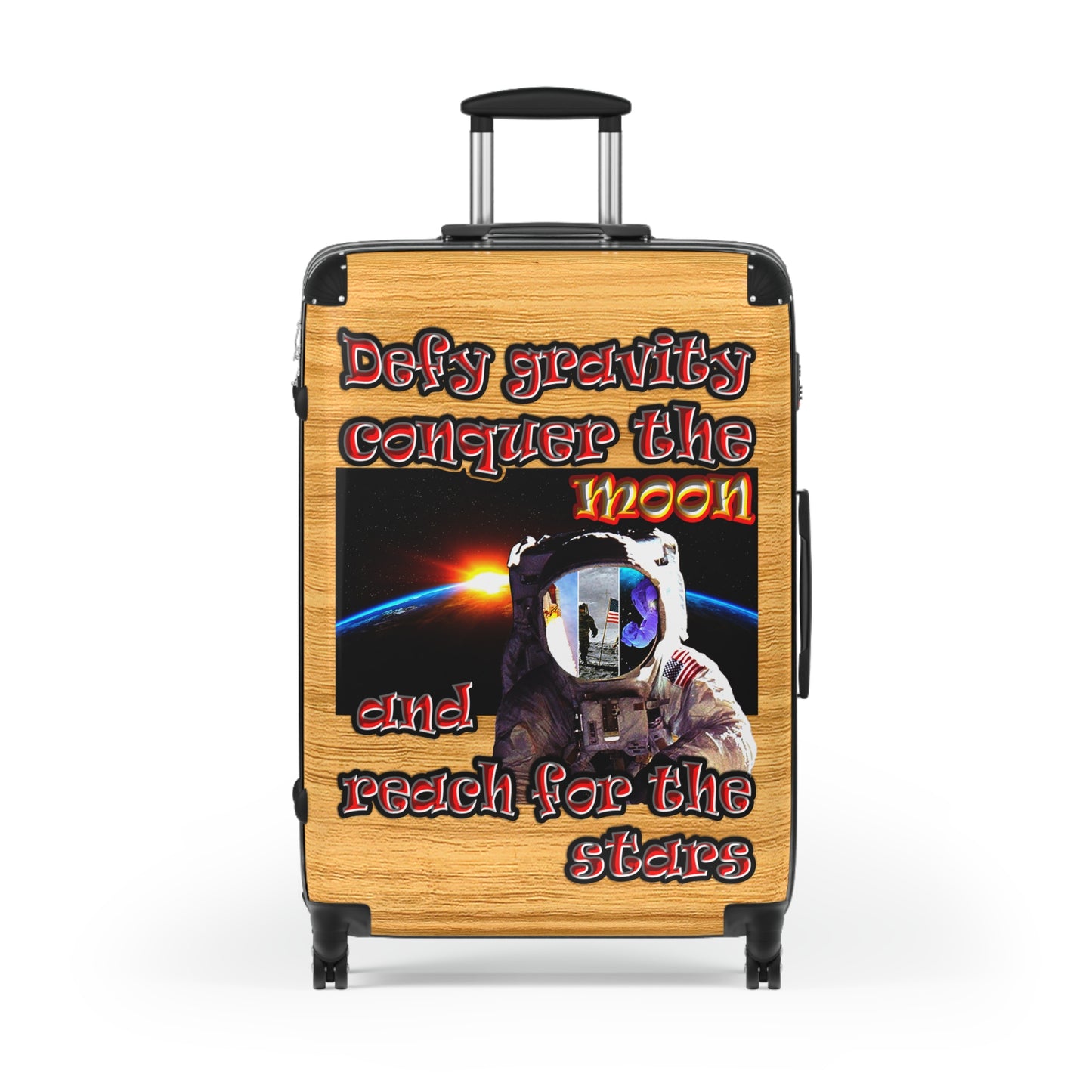 defy conquer reach - Suitcase (butterscotch wood finish)