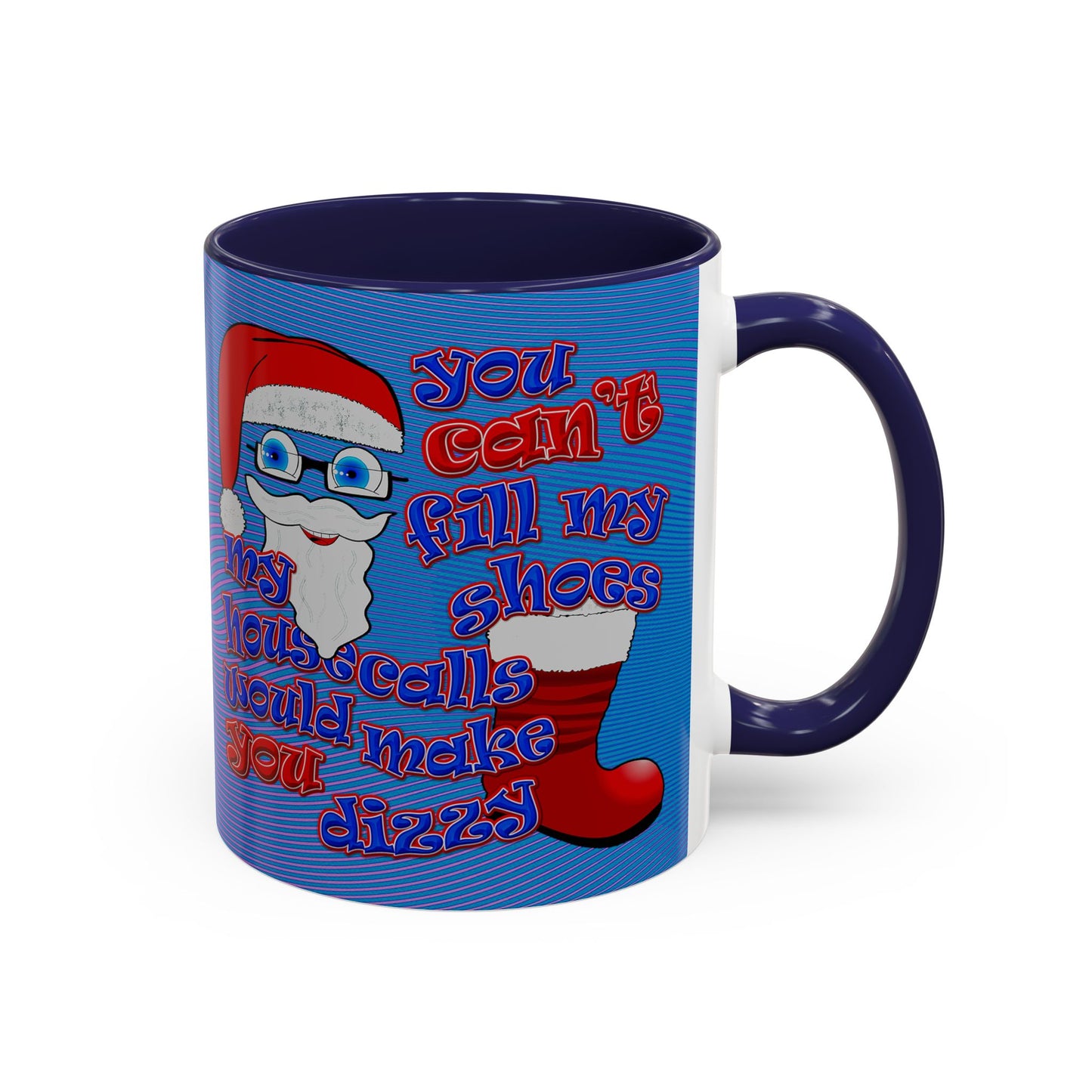 santa's shoes - Accent Mug (light blue-purple wave)