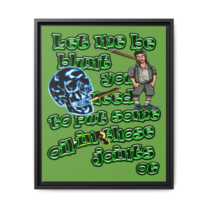 og - framed canvas art (green)